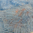 Metallic Faux Fur Tinsel Ostrich Feather Fabric