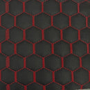 Honeycomb Hexagon Quilted Foam Backed Faux Leather Vinyl Fabric