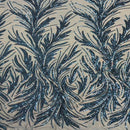 Ariba Floral Leaf Stretch Sequins Fabric