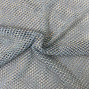 Serene Rhinestone Fishnet Lace Fabric