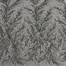 Ariba Floral Leaf Stretch Sequins Fabric