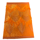 Flamingo Fringe Embroidered Stretch Sequin Fabric