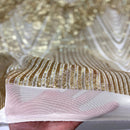 Flamingo Fringe Embroidered Stretch Sequin Fabric