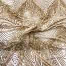 Flamingo Fringe Embroidered Stretch Sequin Fabric