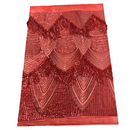Flamingo Fringe Embroidered Stretch Sequin Fabric