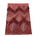 Flamingo Fringe Embroidered Stretch Sequin Fabric