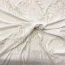 Flamingo Fringe Embroidered Stretch Sequin Fabric