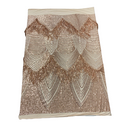 Flamingo Fringe Embroidered Stretch Sequin Fabric