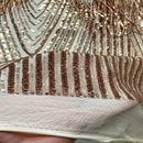 Flamingo Fringe Embroidered Stretch Sequin Fabric