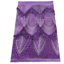 Flamingo Fringe Embroidered Stretch Sequin Fabric