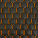Honeycomb Hexagon Quilted Foam Backed Faux Leather Vinyl Fabric