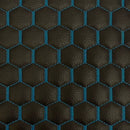 Honeycomb Hexagon Quilted Foam Backed Faux Leather Vinyl Fabric