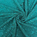 Metallic Lurex Embroidered Stretch Sequins Fabric