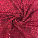 Metallic Lurex Embroidered Stretch Sequins Fabric