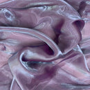 Crystalized Reflective Liquid Faux Silk Chiffon Fabric