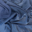 Crystalized Reflective Liquid Faux Silk Chiffon Fabric