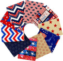 Patriotic - Fat Quarter Bundle - 10 pack (American Spirit)