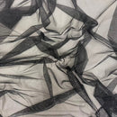 Metallic Foil Dotted Mesh Fabric