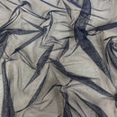 Metallic Foil Dotted Mesh Fabric