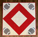 Football Table Topper or Lap Quilt Pattern - Paper Print Version