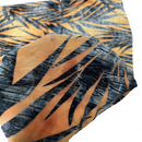Palm Tree Floral Burnout Stretch Velvet Spandex Fabric