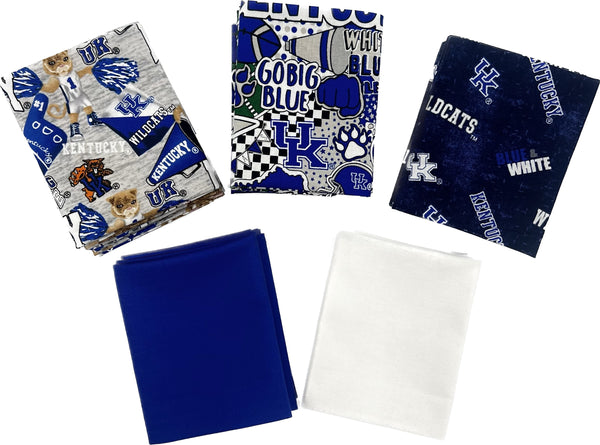 Kentucky Wildcats - Fat Quarter Bundle - 20 pack (Blue & White)