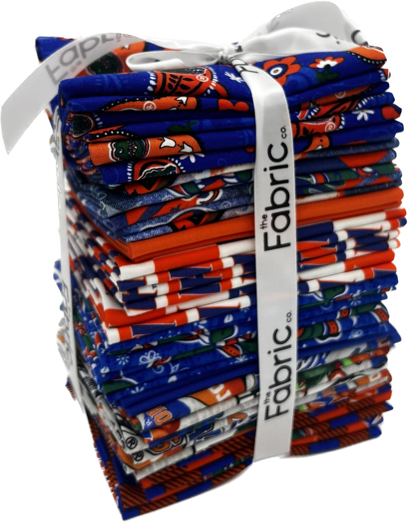 Florida Gators - Fat Quarter Bundle - 20 pack (Blue & Orange)