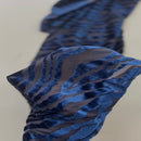 Zebra Print Burnout Stretch Velvet Fabric