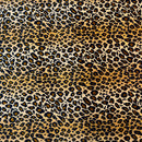 Leopard Print Stretch Velvet Fabric