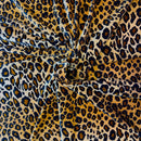 Leopard Print Stretch Velvet Fabric