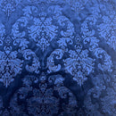 Damask Embossed Velvet Upholstery Drapery Fabric