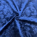 Damask Embossed Velvet Upholstery Drapery Fabric