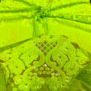 Alta Striped Damask Stretch Sequins Fabric