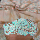 Alta Striped Damask Stretch Sequins Fabric