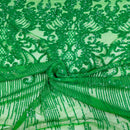 Alta Striped Damask Stretch Sequins Fabric