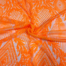 Alpica Geometric Stretch Sequins Fabric