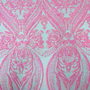 Catina Damask Stretch Sequins Fabric