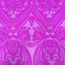 Catina Damask Stretch Sequins Fabric