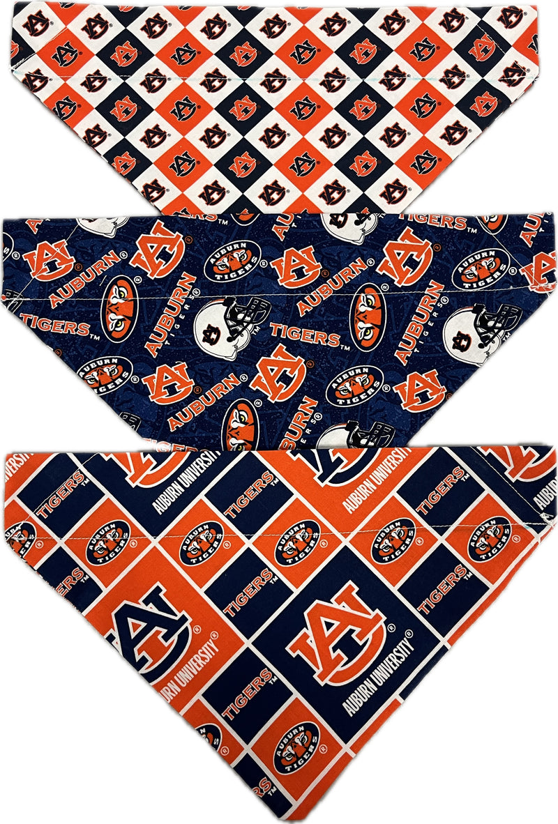 Auburn Tigers 3-Pack Dog Bandana Set