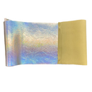 Crushed Distressed Foil Chrome Mirror Reflective Vinyl Fabric
