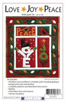 LOVE JOY PEACE Wall Quilt Kit by Rachel Pellman