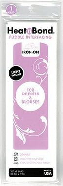 HeatnBond Lightweight Fusible Interfacing White 20 in x 1 yd