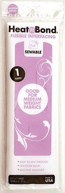 HeatnBond Medium Weight Fusible Interfacing White 20 in x 1 yd