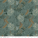Let's Wander Main Teal Cotton 43"/44" Fabric Per Yard