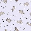 Light Purple Classic Winnie Donkeys Cotton 43"/44" Fabric Per Yard