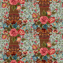 Light Teal Column Stripe Lost Gardens of Heligan Cotton 43"/44" Fabric Per Yard