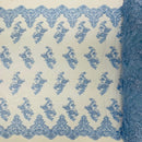 Helena Floral Beaded Lace Fabric