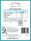Lil' Mia - Table runner pattern 236