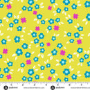 Color Pop Playground - Limeaid Starry Blooms Color - Cotton 44"/45" Fabric Per Yard