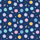 Little Shells Navy Cotton 44"/45" Fabric Per Yard